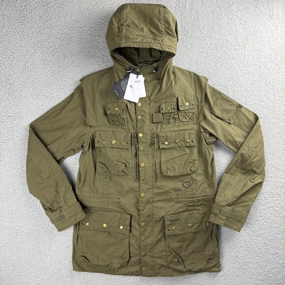 Barbour To Ki To Jacket Mens Medium M Green Inaka Field Utility Military SAMPLE - Picture 1 of 12